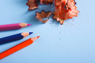 Ahşap renk kalem talaş Üstten Görünüm