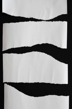 Yırtık beyaz kağıt doku buruşuk