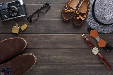 Mutlu Babalar günü kartı rustik ahşap zemin üzerine