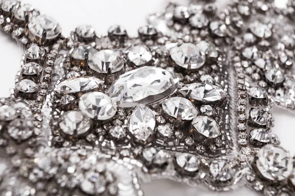 Beautiful vintage diamond necklace closeup — Stock Photo, Image