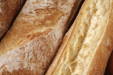 Ekmek doku arka plan, baget ekmek closeup