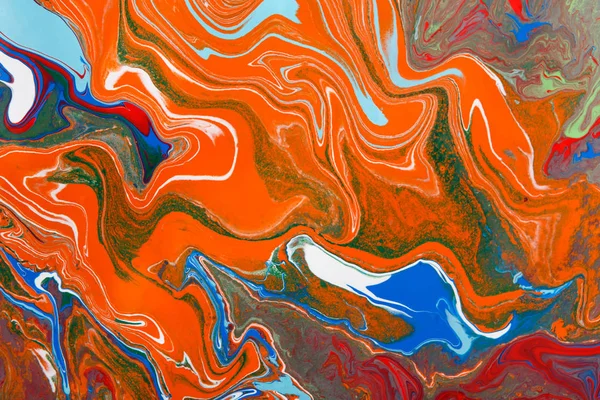 Vloeibare marmering acrylverf achtergrond. Vloeibare schilderij abstracte textuur — Stockfoto