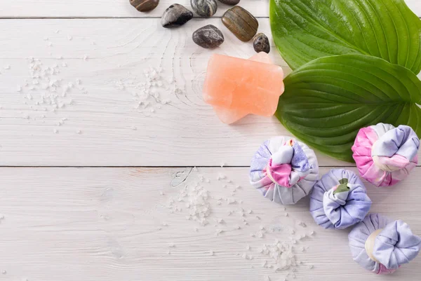 Spa-behandling, aromterapi bakgrund. Detaljer och tillbehör — Stockfoto