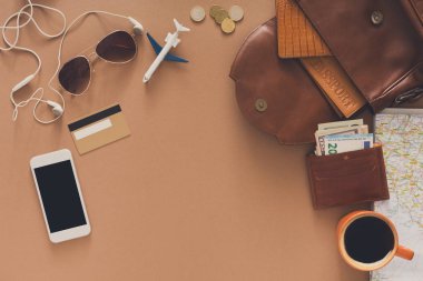 Seyahat hazırlıkları, planlama arka plan tatil