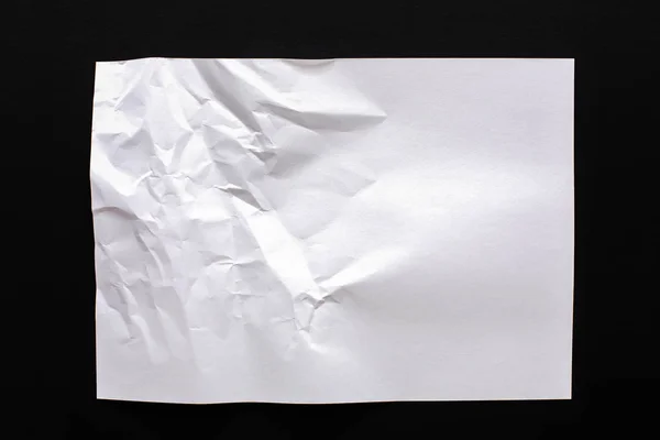 Skrynkliga vitboken textur, papper bakgrund — Stockfoto