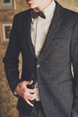 Giyim, dostum takım elbise ve kravat damat