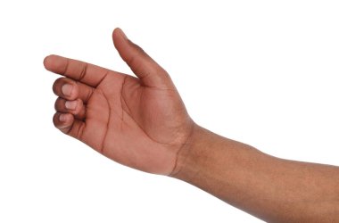 Siyah el izole sanal akıllı telefon tutarak