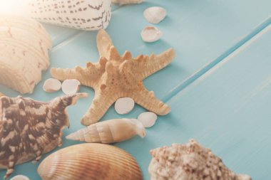 Deniz mavi ahşap, deniz tatil arka plan üzerinde