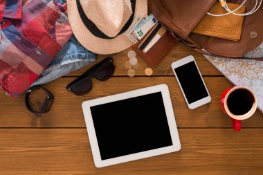 Seyahat hazırlıkları kavramı, kopya alanı