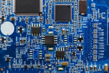 Laptop anakart microcircuit Üstten Görünüm
