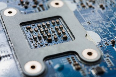 Laptop anakart microcircuit Üstten Görünüm