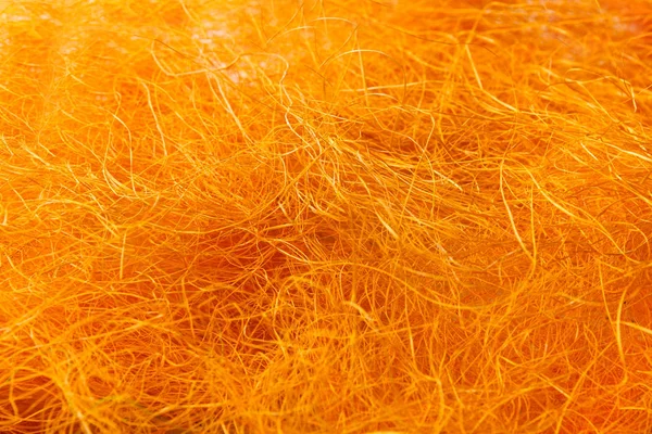 Oranje Gevilte wol textuur close-up — Stockfoto