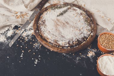 Ekmek fırın arka plan siyah