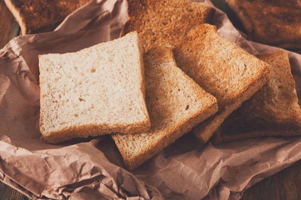 Weißbrot Toasts Hintergrund — Stockfoto