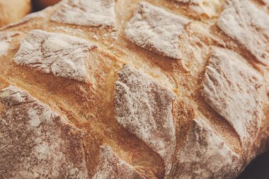 Ekmek doku arka plan, baget ekmek closeup