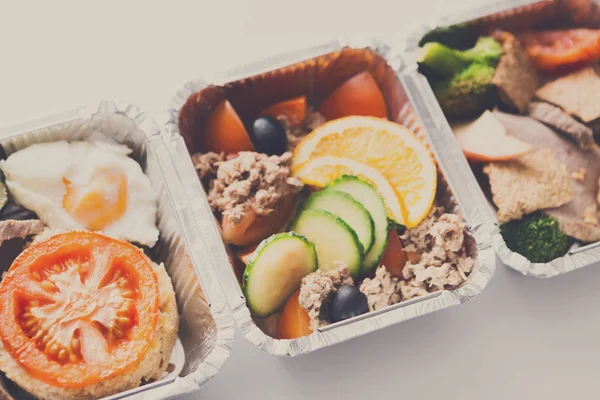 건강 한 식사 려. 깨끗 한 개념 먹고. 고기와 vegetabl — 스톡 사진