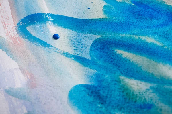 Watercolor paint brush strokes on paper texture — Stock Photo, Image