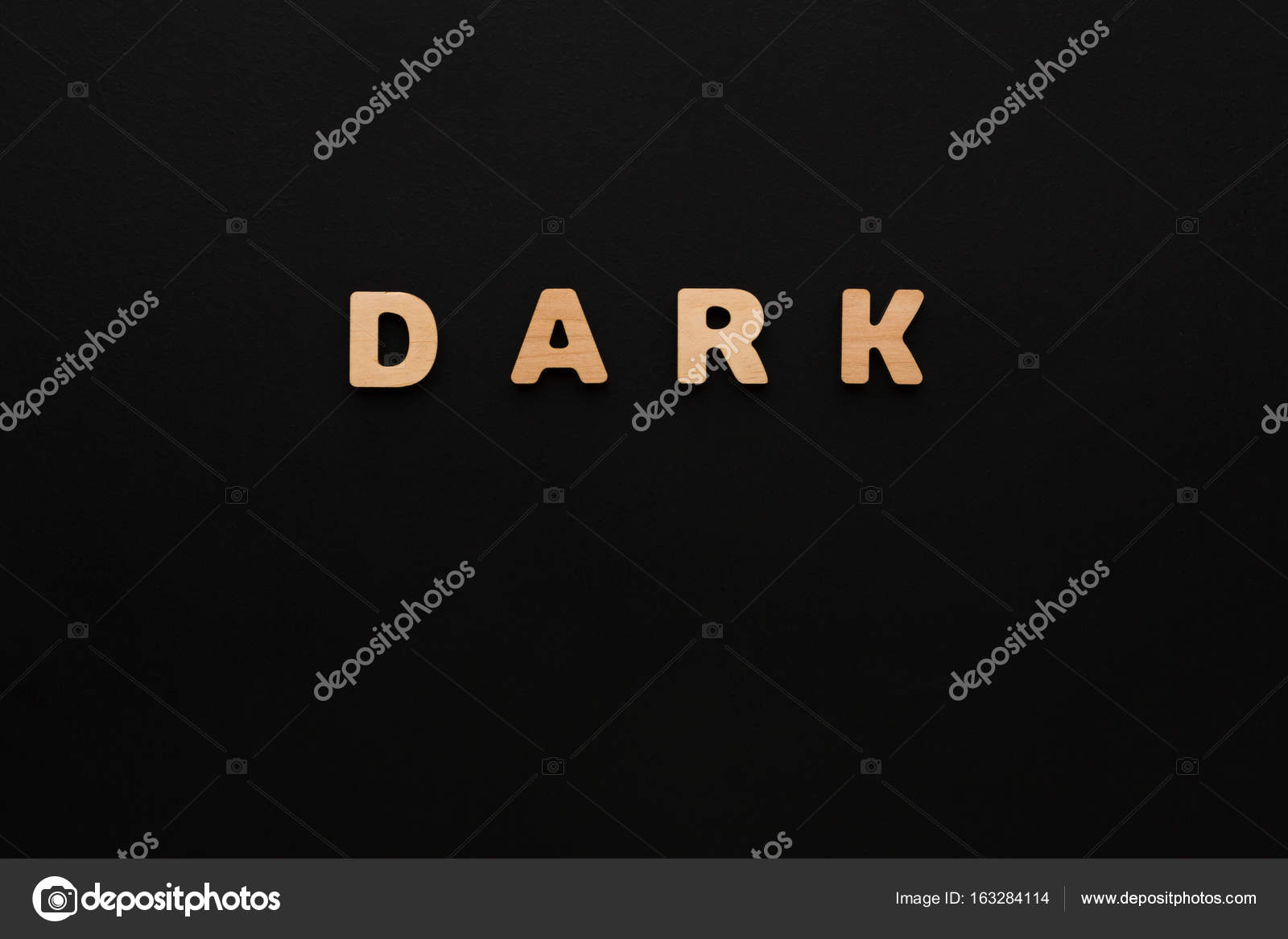 Background black with words Word Dark on black background — Stock