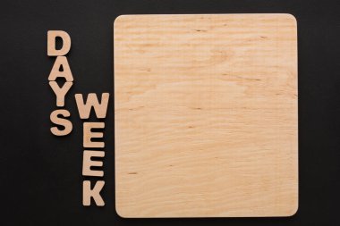 Wooden board with Week Days sign clipart