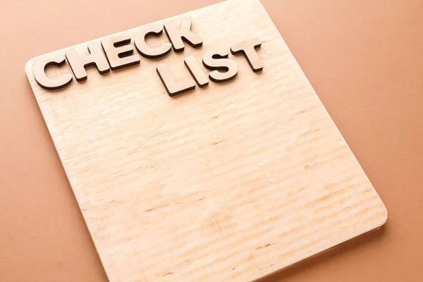 Check list, planche en bois, espace de copie — Photo