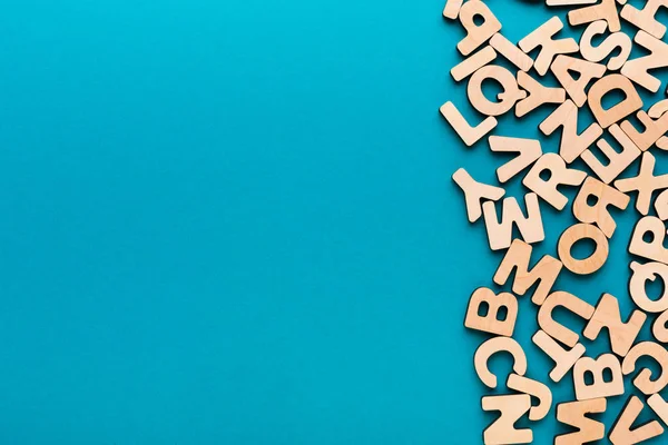 Podłoże drewniane litery angielskie — Zdjęcie stockowe