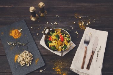 Restoran Hint vejetaryen sağlıklı yiyecekler, yemek