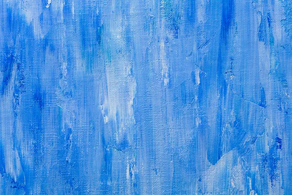 Textura de pintura al óleo, fondo azul abstracto — Foto de Stock