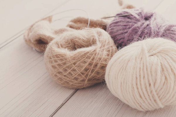 Needlework and handicraft concep