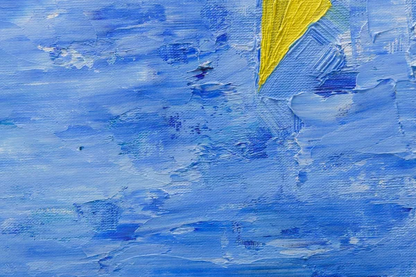 Textura da pintura a óleo, fundo azul abstrato — Fotografia de Stock