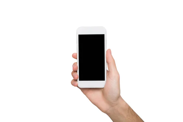 Męskie dłonie przytrzymanie puste phon mobilnych — Zdjęcie stockowe