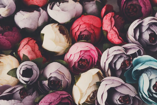 Hermosa variedad de flores artificiales —  Fotos de Stock