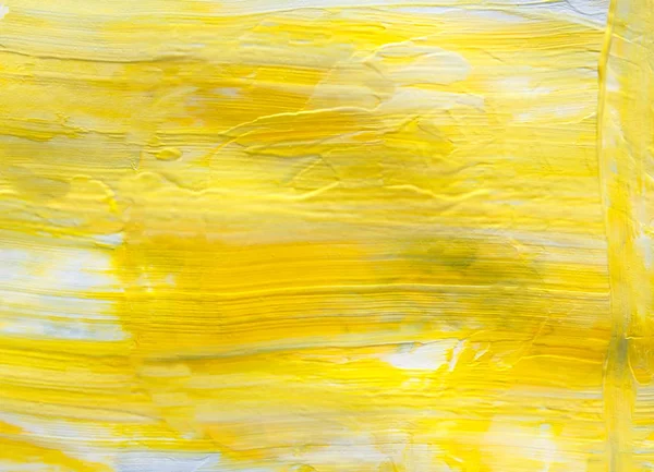 Textura da pintura a óleo, fundo amarelo abstrato — Fotografia de Stock