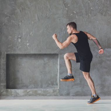 Koşma, kapalı egzersiz erkek atlet sprinter