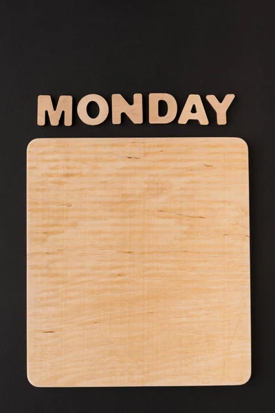 Word Monday with blank wooden board — Stock Photo, Image