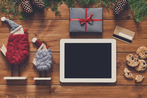 Navidad compras en línea fondo — Foto de Stock