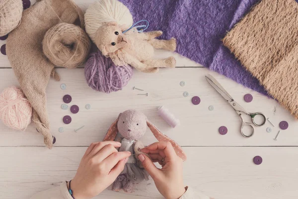 Vintage oyuncak, üstten görünüm yapma süreci