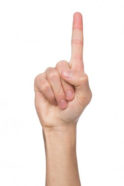 El numaralı izole üzerinde beyaz arka plan gösterir