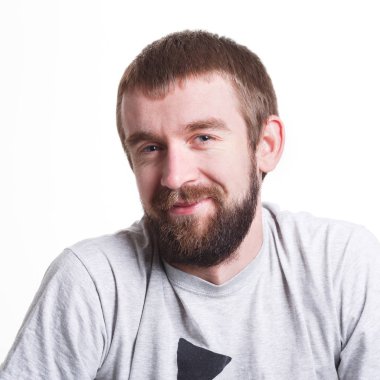 Şaşkınlık ve mutluluk yüzündeki ifade etmek adam