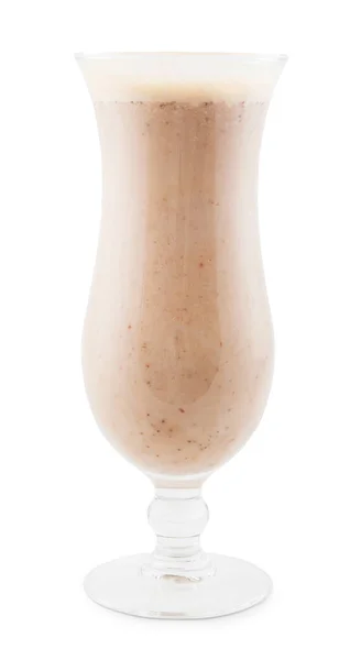 A glass of detox almond milk smoothie isolated on white background. — Stock Photo, Image