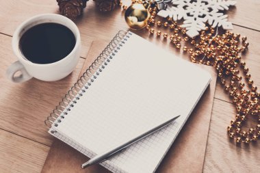 Noel planlama arka plan. Tatil için hazırlamak