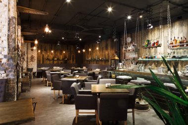 Rahat Restoran, loft tarzı iç