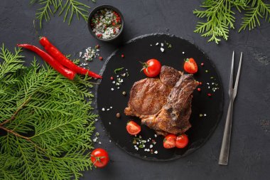 Kaburga eti karanlık plaka, üstten görünüm