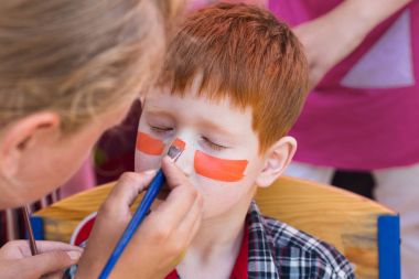 Çocuk çocuk yüz boyama, Kaplan gözü işlem yapma