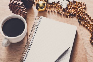 Noel planlama arka plan. Tatil için hazırlamak