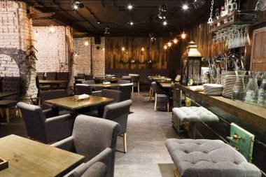 Rahat Restoran, loft tarzı iç