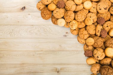 Kurabiye ve bisküvi kopya alanı ile ahşap