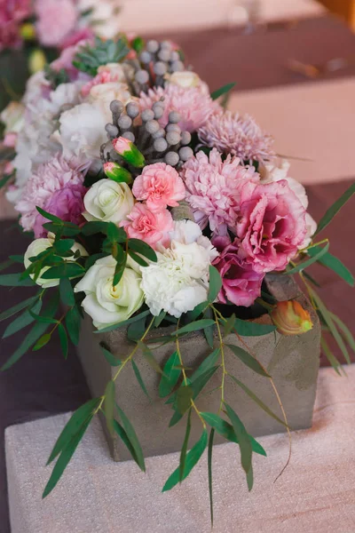 Boda decoración floral, juego de mesa — Foto de Stock