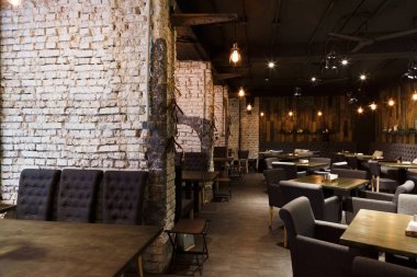 Modern Restoran, loft tarzı iç