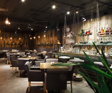 Rahat Restoran, loft tarzı iç