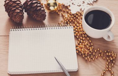 Noel planlama arka plan. Tatil için hazırlamak